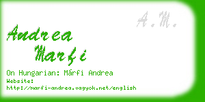 andrea marfi business card